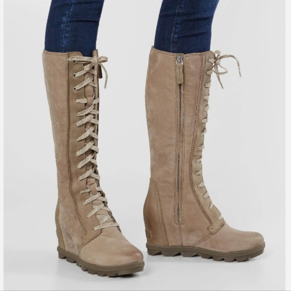 Sorel RARE Joan of Arctic II Cate Wedge Tall zip up Waterproof Boots Size 7 New